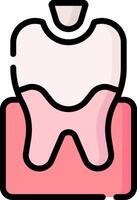 dental filling illustration design vector