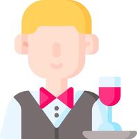 waiter illustration design vector