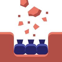 landfill illustration design vector