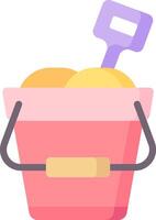 sand bucket illustration design vector