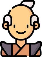 samurai illustration design vector