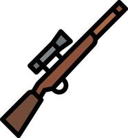 A rifle with a scope on it vector