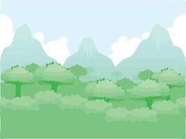 Parallax Scrolling Jungle Game Background vector