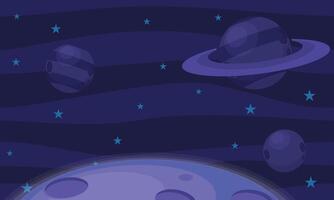 Parallax Scrolling Space Planet Game Background vector