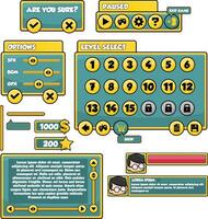 Casual Game User Interface Window Pop up Pack Set vector