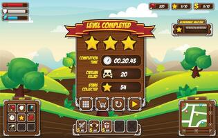 Fantasy RPG Medieval Game User Interface vector