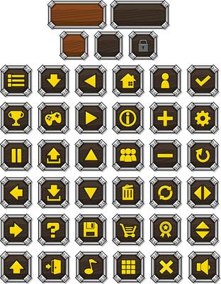 Fantasy RPG Medieval Game Button