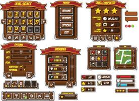 Fantasy RPG Game UI Window Popup vector