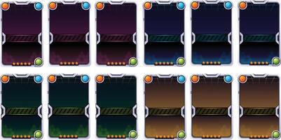 Sci Fi TCG Trading Card Game Template Front Side vector
