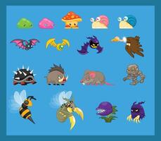 Monster RPG Enemy Game Character Sprite vector
