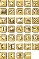 Wood Game UI Button Pack vector
