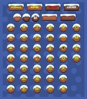 Christmas Game UI Button Set vector