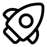 Simple Rocket icon. The icon can be used for websites, print templates, presentation templates, illustrations, etc vector