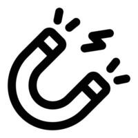 Simple Magnet icon. The icon can be used for websites, print templates, presentation templates, illustrations, etc vector