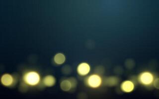 Golden Glow in the Dark Background. Midnight Bokeh Lights, Background decoration vector
