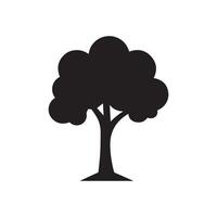 A black tree silhouette on a white background design. vector