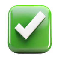 3d check mark button png
