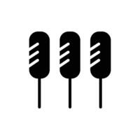 sausage icon solid style vector