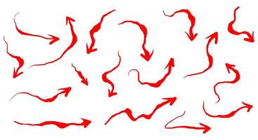 hand drawn Arrows icons Set. arrow icon with various directions. Doodle illustration. isolated on a white background vector