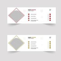 Corporate Web Elegant Corporate Minimal email signature Flat Mail template or email footer and personal Business Mobile Corporate EMAIL signature design vector