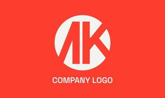 AK Logo on red background for your Business vector