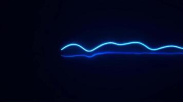 Neon line airflow effect on a dark background video