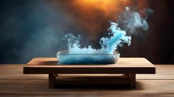 Smoke Flowing On The Table photo