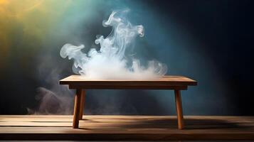 Smoke Flowing On The Table photo