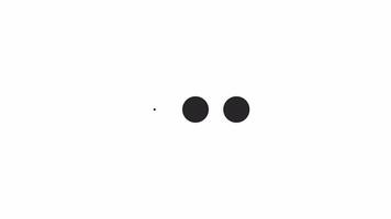 Blinking dots loading animation black and white. Digital data update animated element monochrome abstract 4K motion graphic isolated. Filled circles appearance loader download upload video