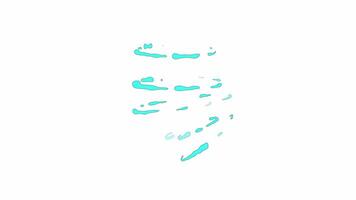 Magical smoke whirlpool rotation 2D object animation. Dreamlike flight in air cartoon 4K , alpha channel. Inspiration vortex of small rotating clouds animated flat item on white background video