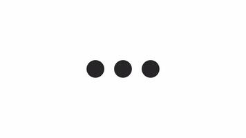 Cut in halves moving dots loading animation black and white. System data update animated element monochrome abstract 4K motion graphic isolated. Geometric shapes loader download upload video