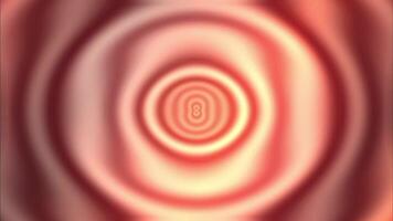 Looped abstract red liquid background with wavy spiral pattern on shiny glossy surface. video