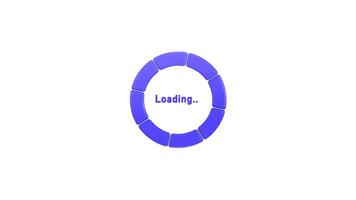 loading bar icon animation 3d render video