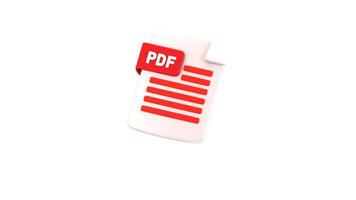 3d pdf file format icon animation video