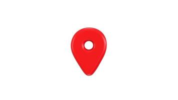 location icon animation concept of map, pin, gps pointer, marker animation 3d render video