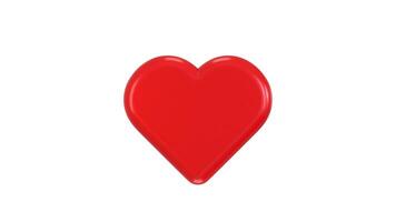 3D Red Heart Beating animation, Valentine's Day concept with Heartbeat Reading inside video