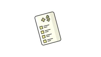 financial income statement icon animation motion graphic loop design video