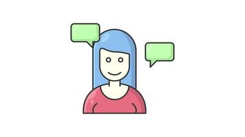 live assistance icon animation, support service assistance motion graphic loop video