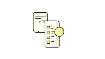financial statement icon animation receipt loop motion graphic design video