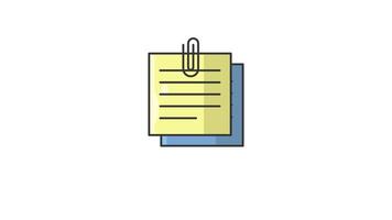 note or memo icon animation motion graphic design video