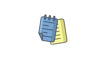memo note icon animation loop motion graphic design video