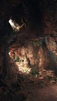 Sunlight Filtering Through an Ancient Stone Cave video