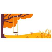 autumn landscape view vector