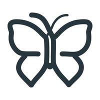 Butterfly outline icon isolated on white background for your web and mobile app design, Butterflies logo concept vector