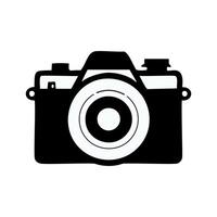 Camera photo icon isolated on white background. Flat design illustration. vector