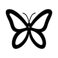 Butterfly outline icon illustration isolated on a white background. vector