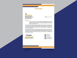 Unique business style letterhead design template letterhead design template vector