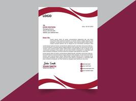Letterhead template in Abstract style design. vector