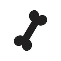 A black and white bone icon on a white background vector