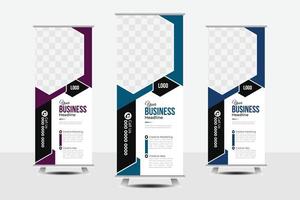 Modern Corporate business Roll Up Banner Design vector
